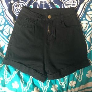 High Rise Denim Shorts